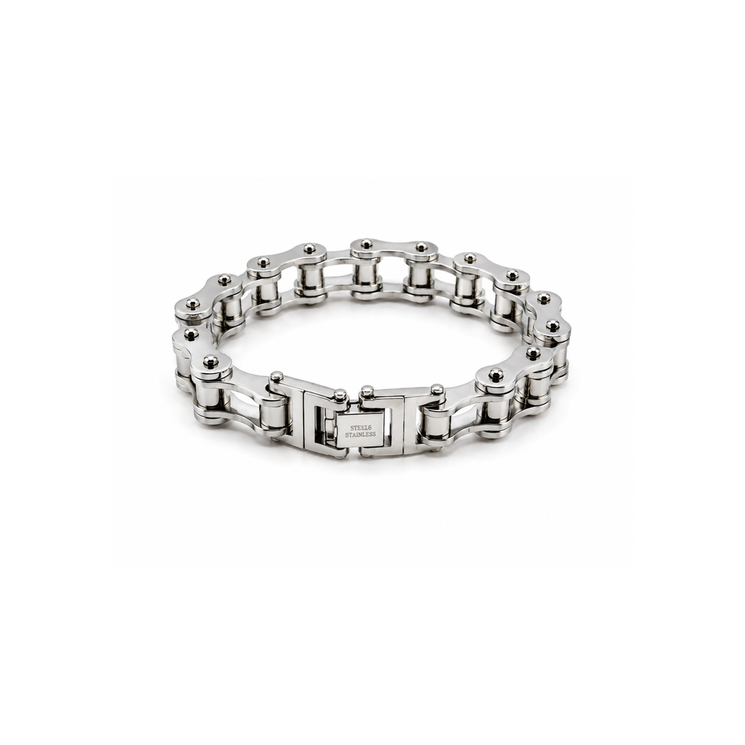 Silver Bicycle Chain Bracelet