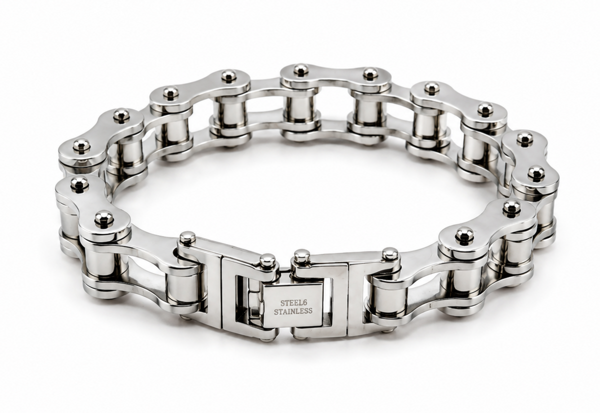 Silver Bicycle Chain Bracelet