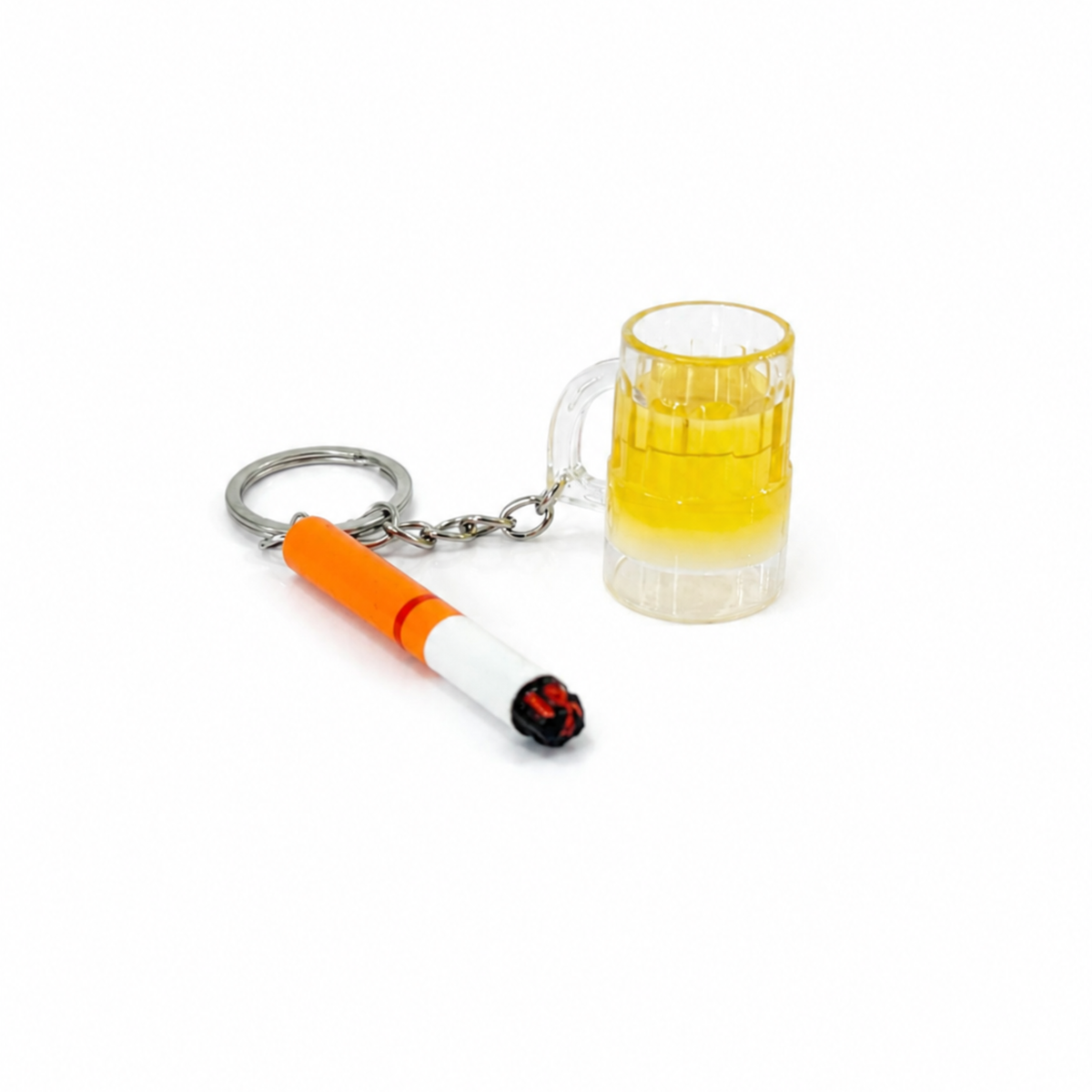 Beer and Cigarette Keychain
