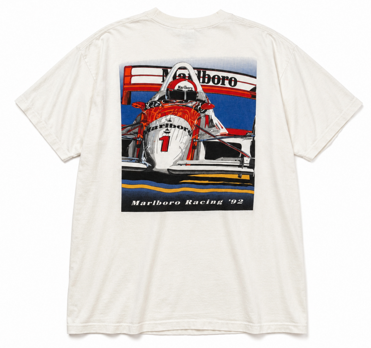 Vintage 'Marlboro Racing '92' Off-White T-Shirt