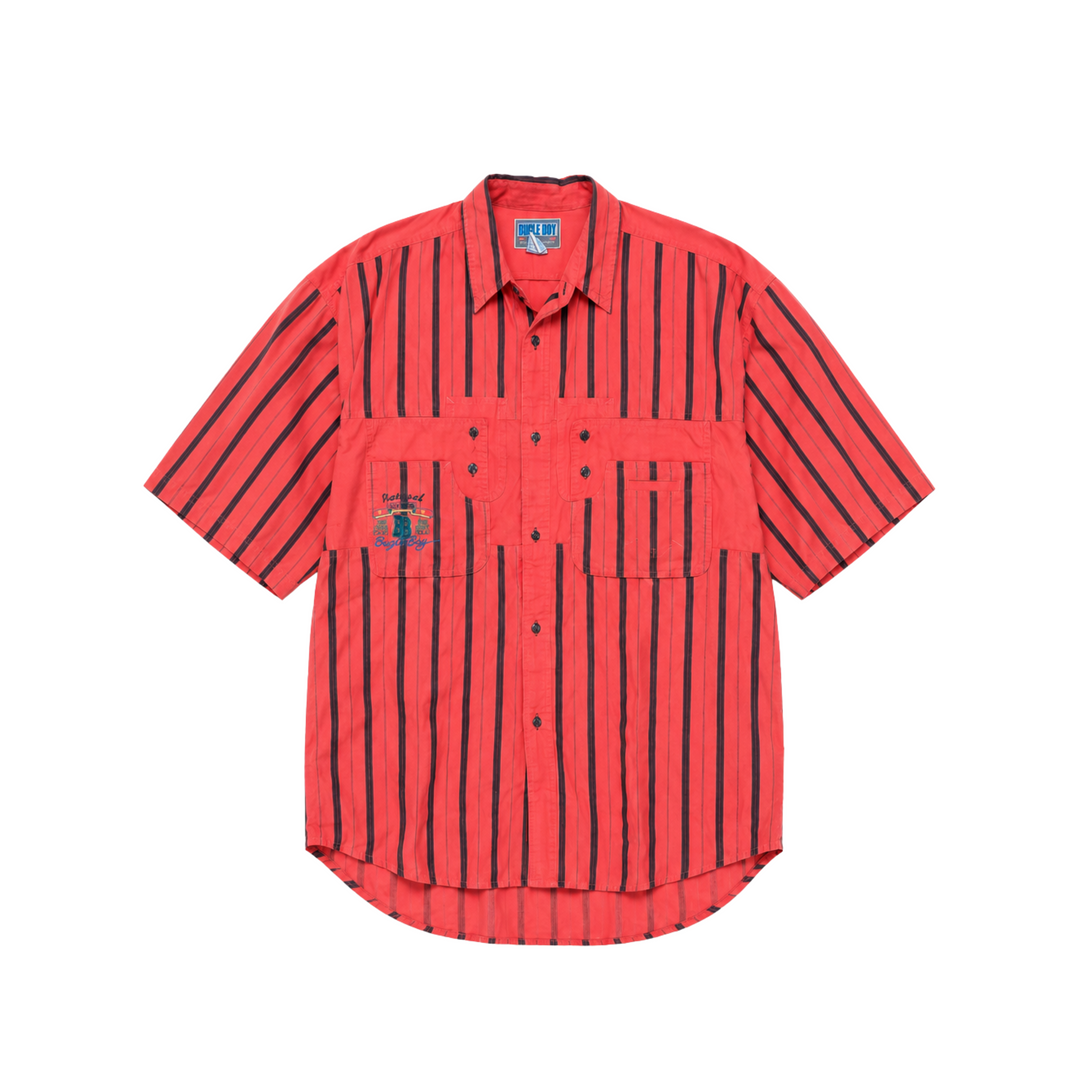Vintage Bugle Boy Salmon Short Sleeve Button Up Shirt