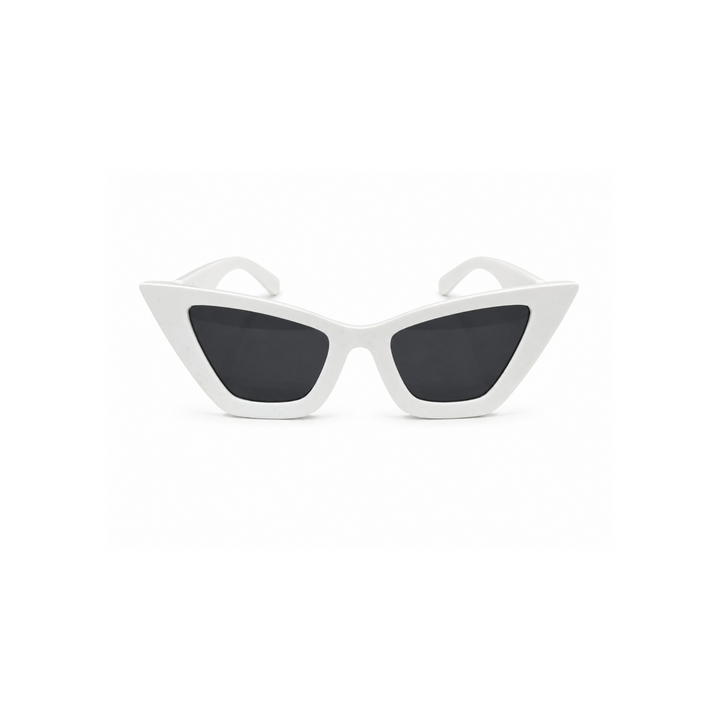 Pure White Big Cat-Eye Sunglasses