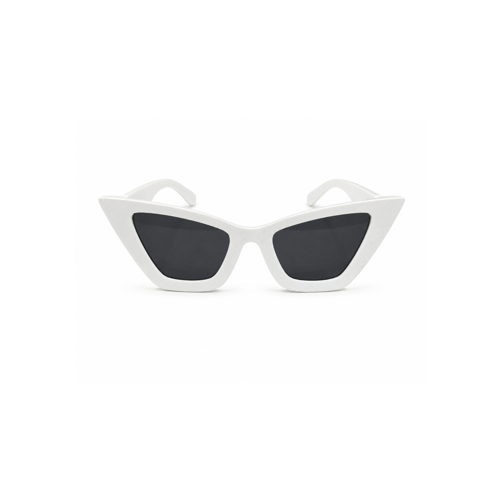 Pure White Big Cat-Eye Sunglasses