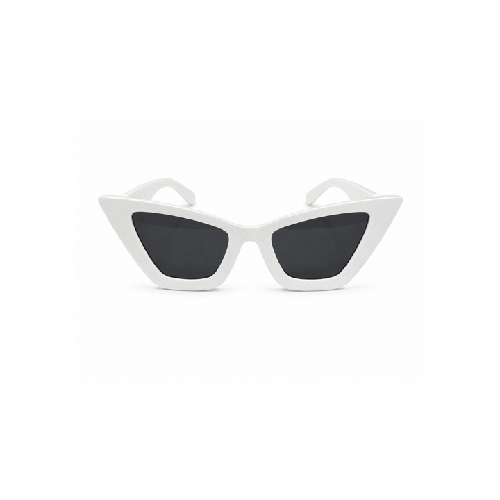Pure White Big Cat-Eye Sunglasses