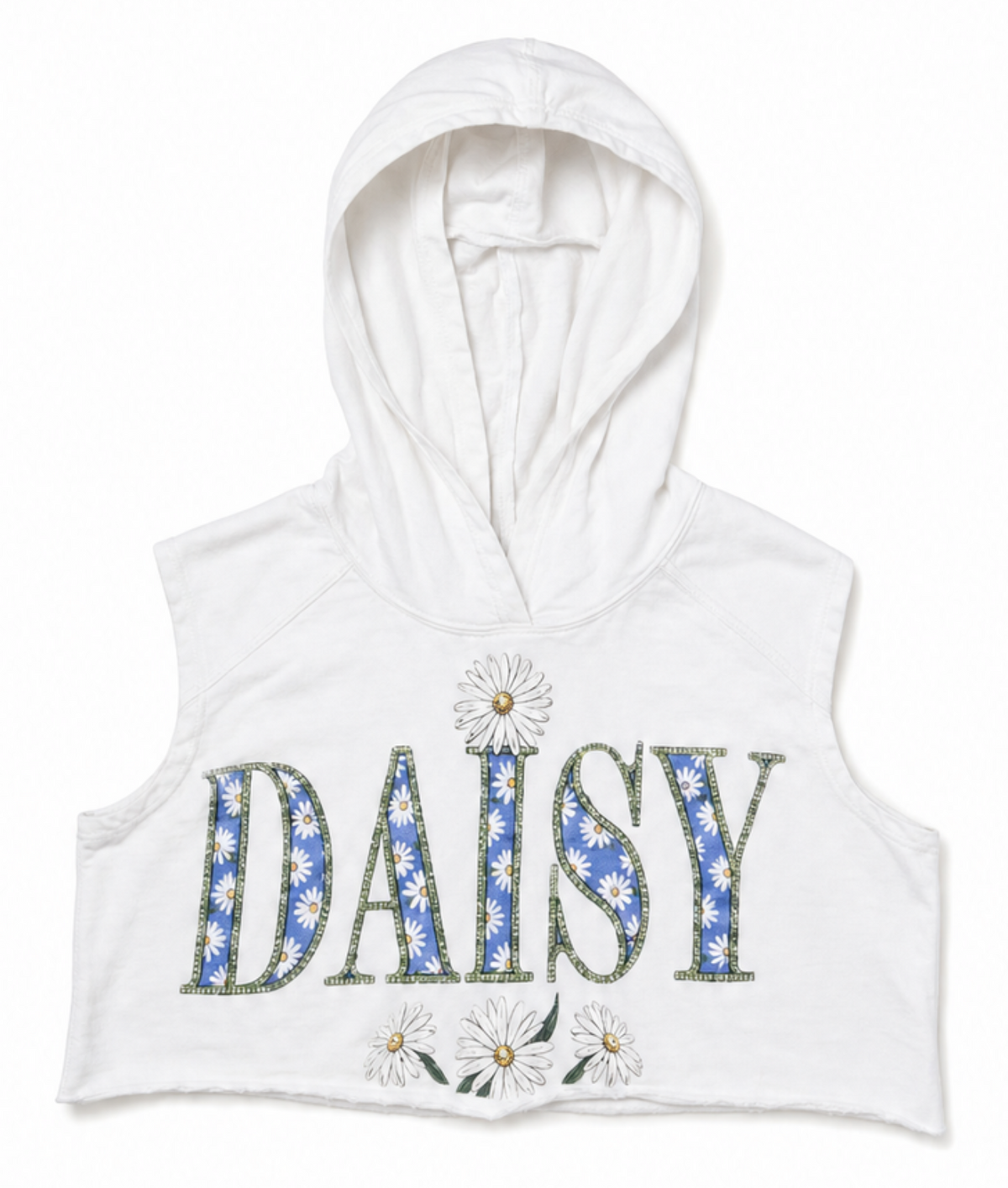 Cropped 'Daisy' Muscle Hoodie