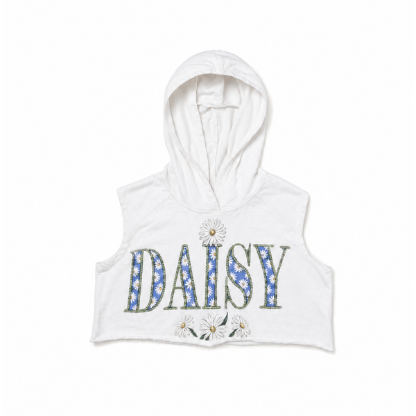 Cropped 'Daisy' Muscle Hoodie