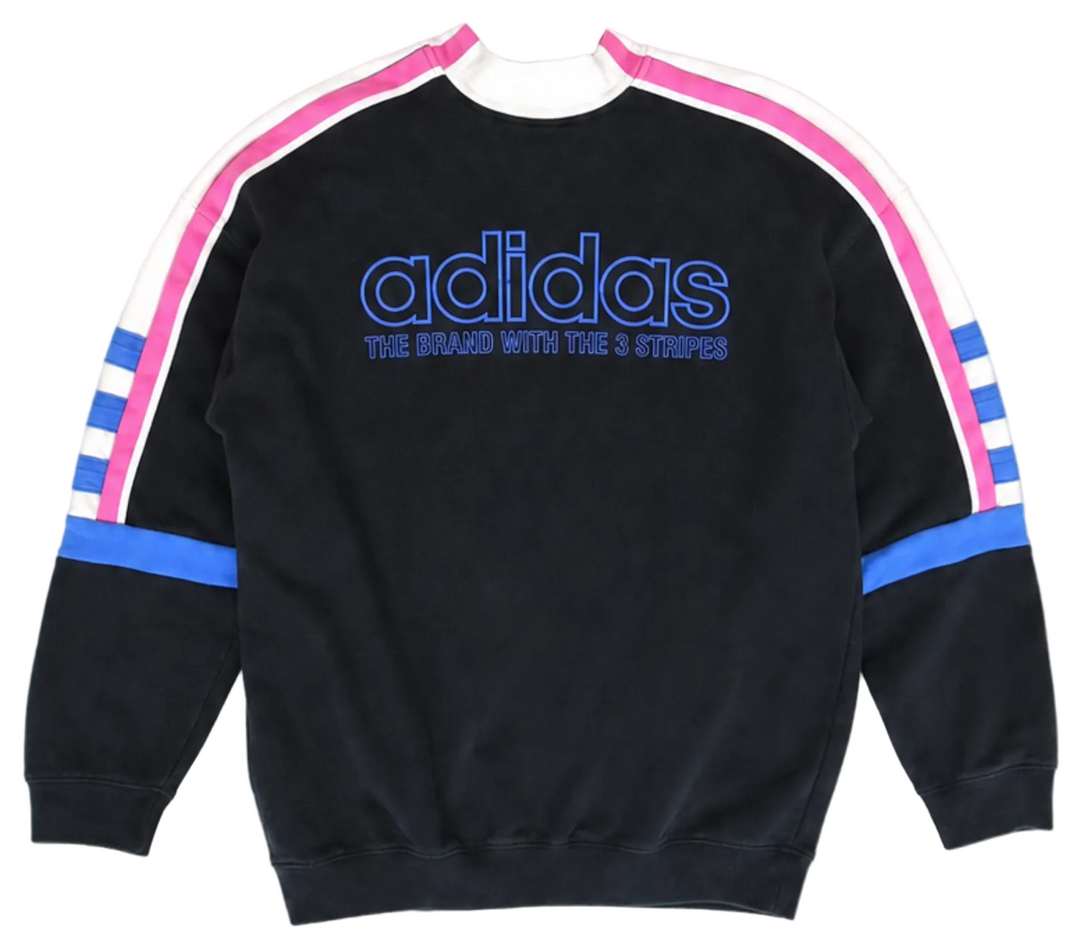 Vintage Adidas 'Neon' Colorblock Mock-Neck Crewneck