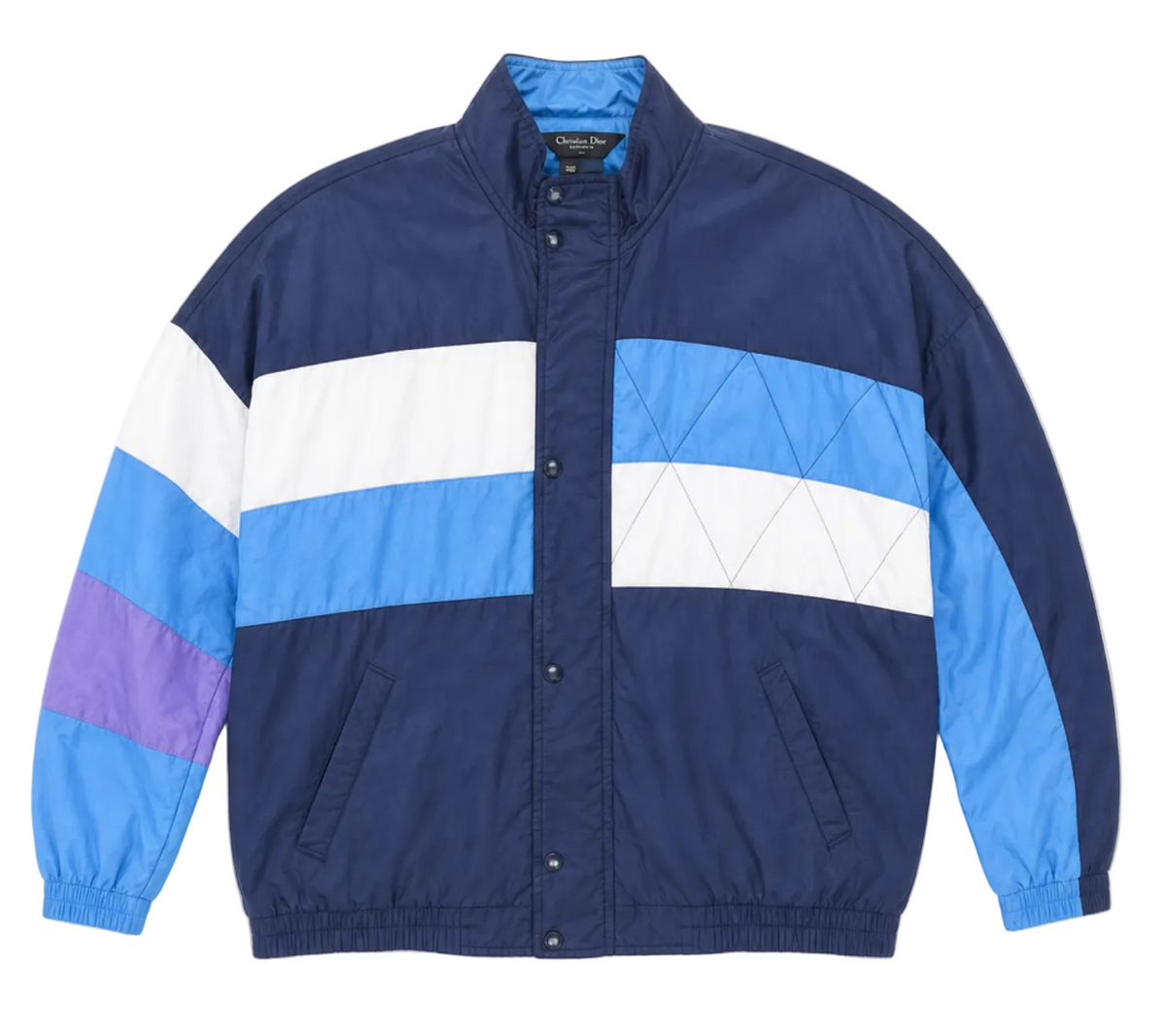 Vintage Dior Blue Colorblock Windbreaker Jacket