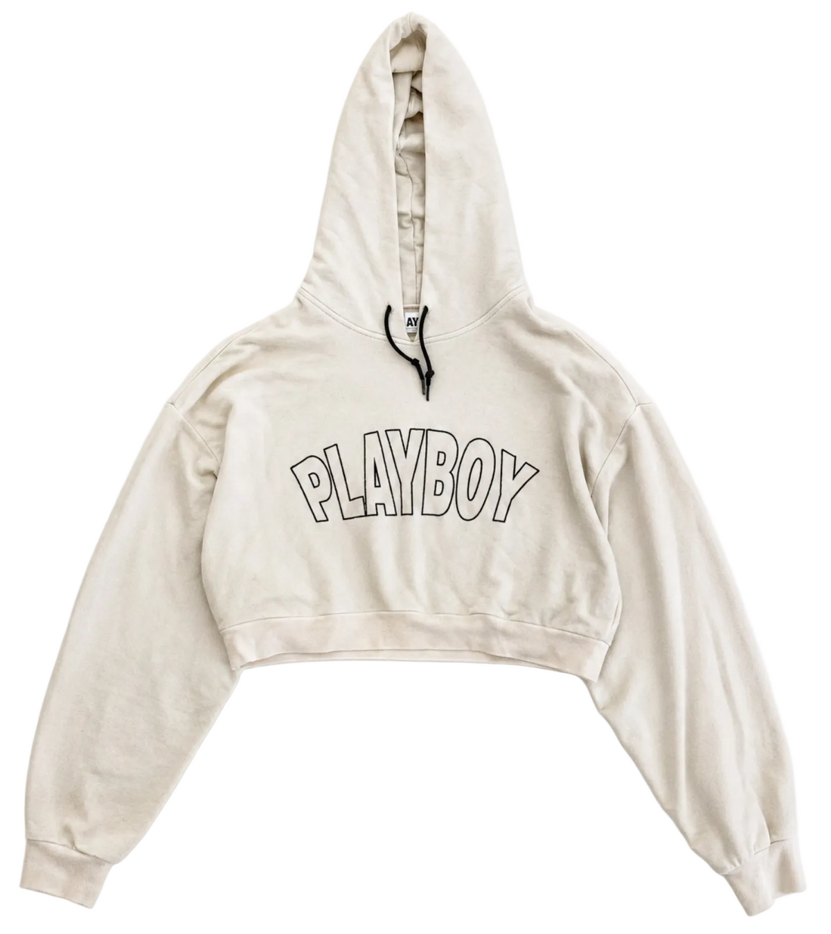 Cropped Playboy Cream Hoodie
