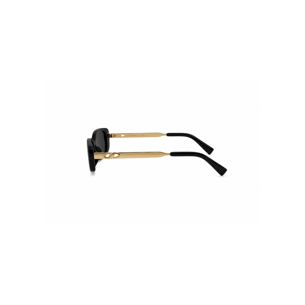 Black & Gold 'Micro' Sunglasses