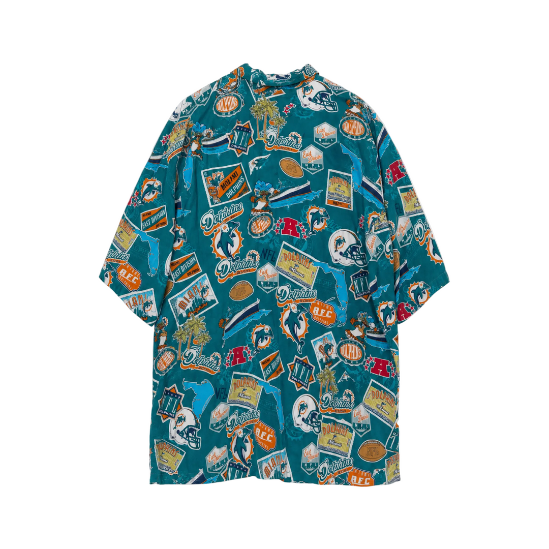 Vintage Miami Dolphins Hawaiian Button-Up Shirt