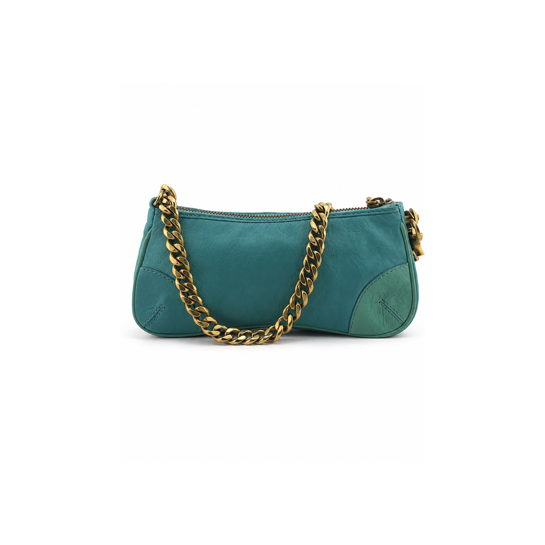 Teal &amp; Gold Juicy Couture Leather Purse