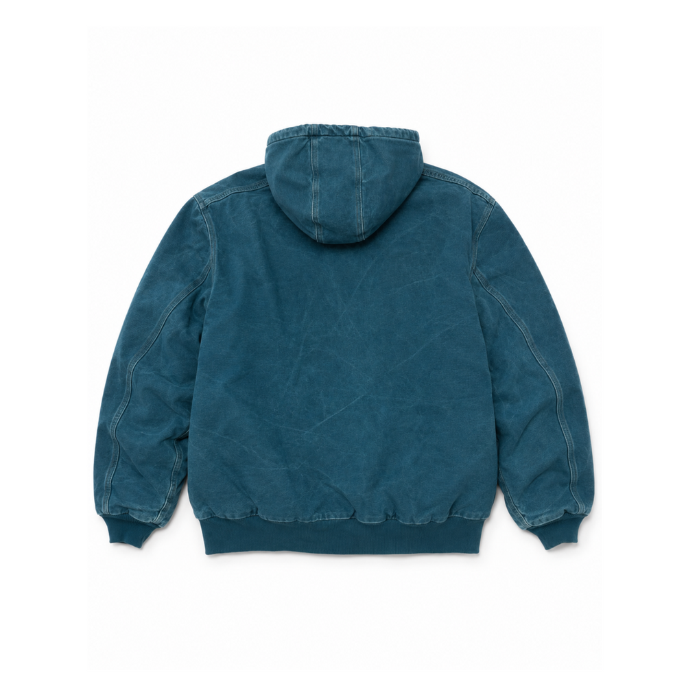 Vintage Carhartt J25 Dark Teal Full Zip Hooded Work Jacket