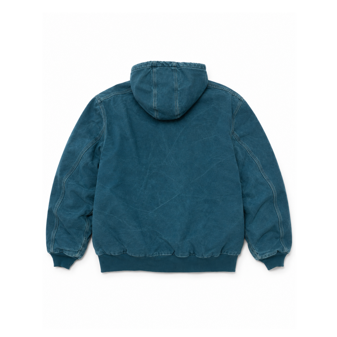 Vintage Carhartt J25 Dark Teal Full Zip Hooded Work Jacket