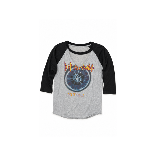 Def Leopard 1992 Adrenalize Rocker Choker Cut-Out Raglan T-Shirt