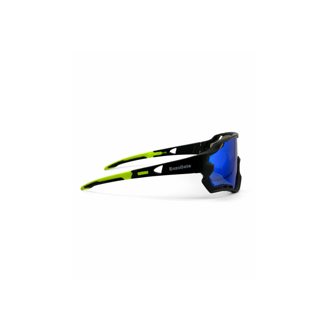 EnzoDate Electric Blue Shield Sunglasses