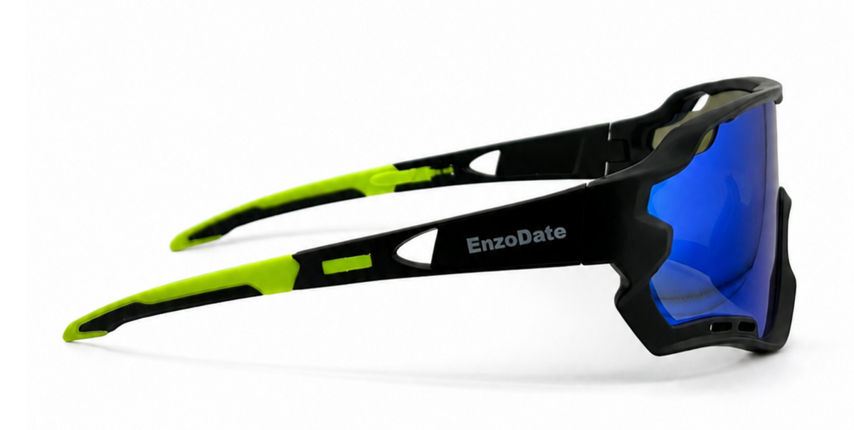 EnzoDate Electric Blue Shield Sunglasses