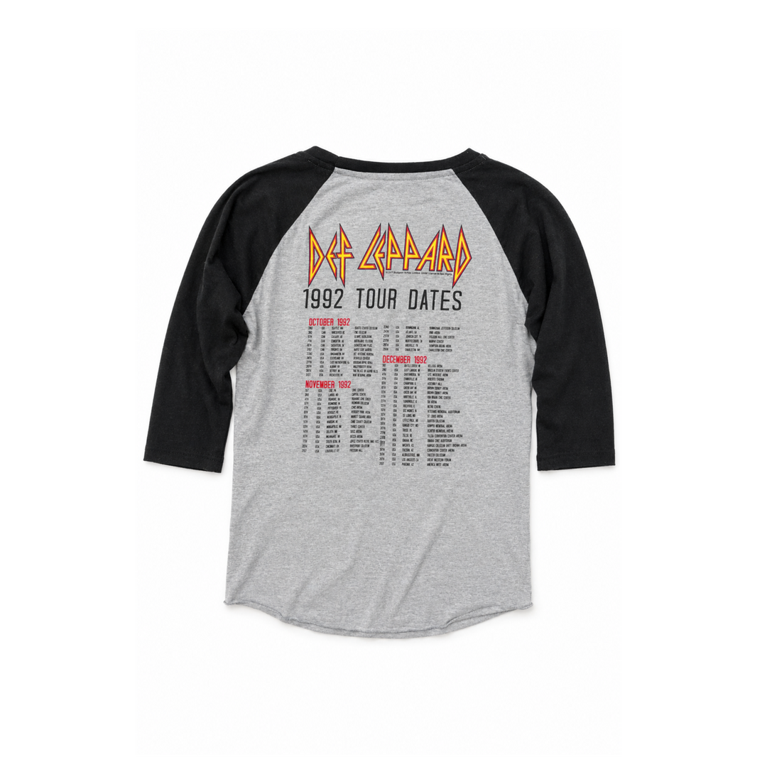 Def Leopard 1992 Adrenalize Rocker Choker Cut-Out Raglan T-Shirt