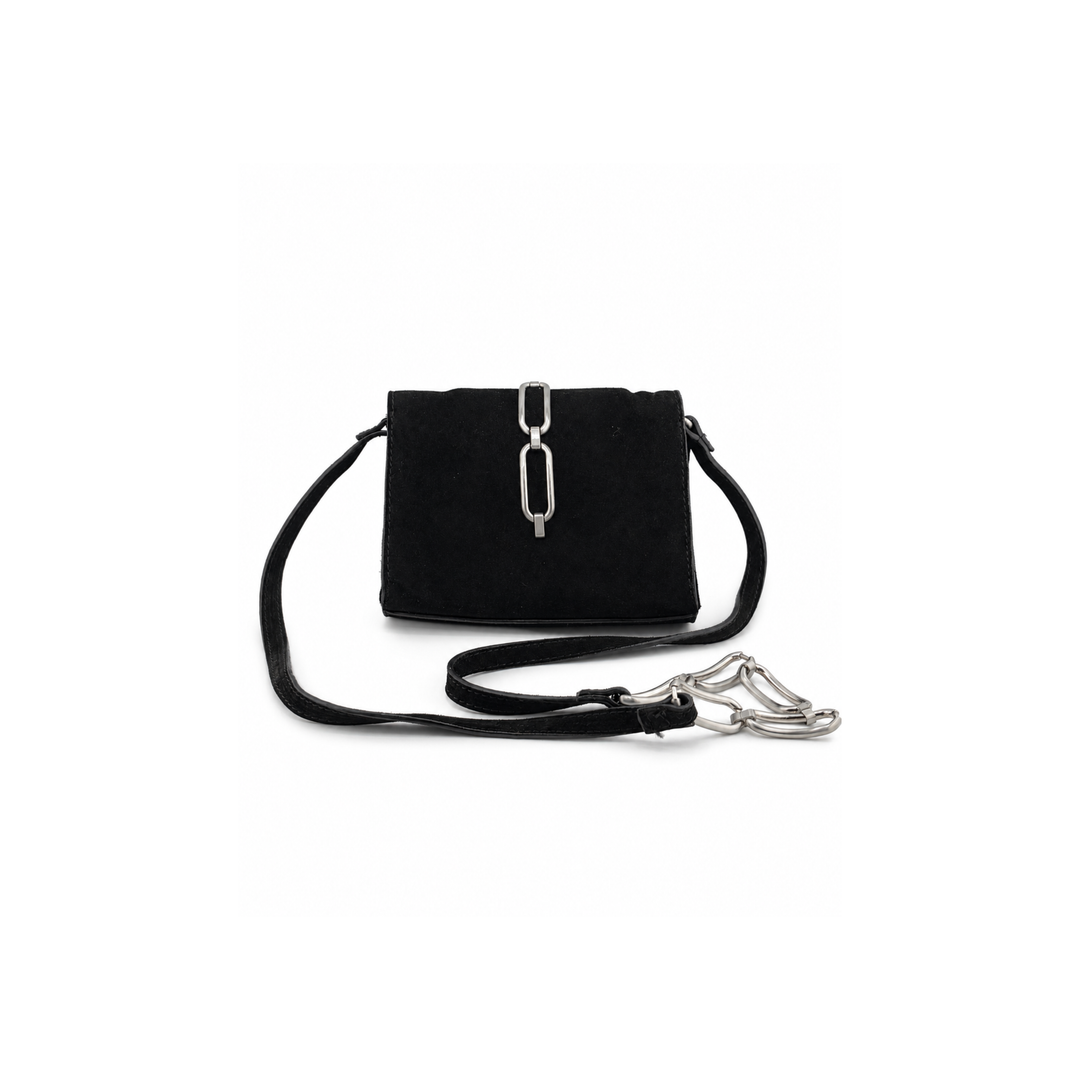 Black &amp; Silver Accent Suede &