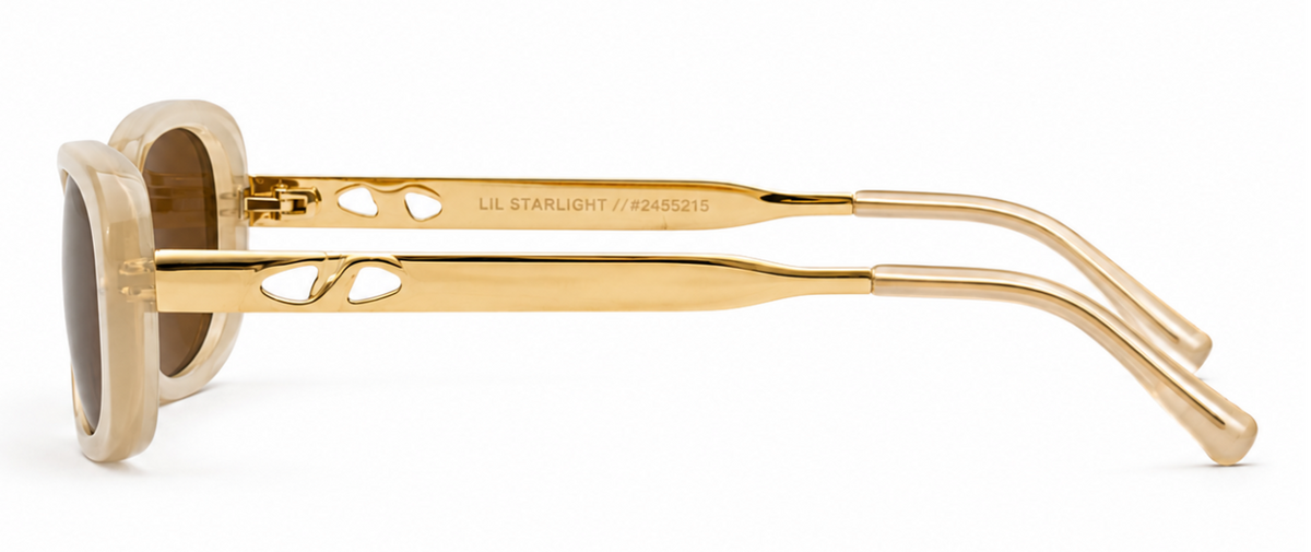 Tan & Gold 'Micro' Sunglasses
