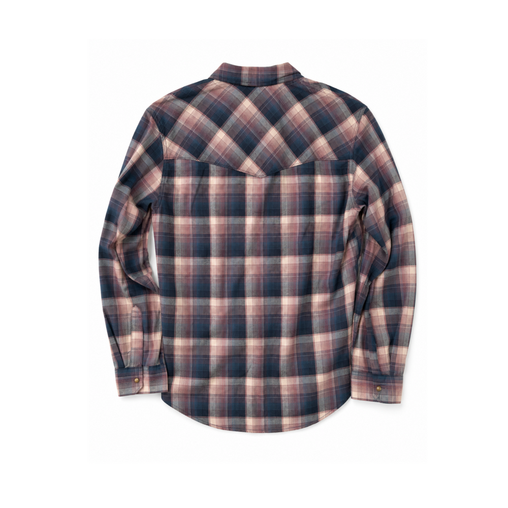 Wrangler Pearl Snap Plaid Western Flannel Shirt