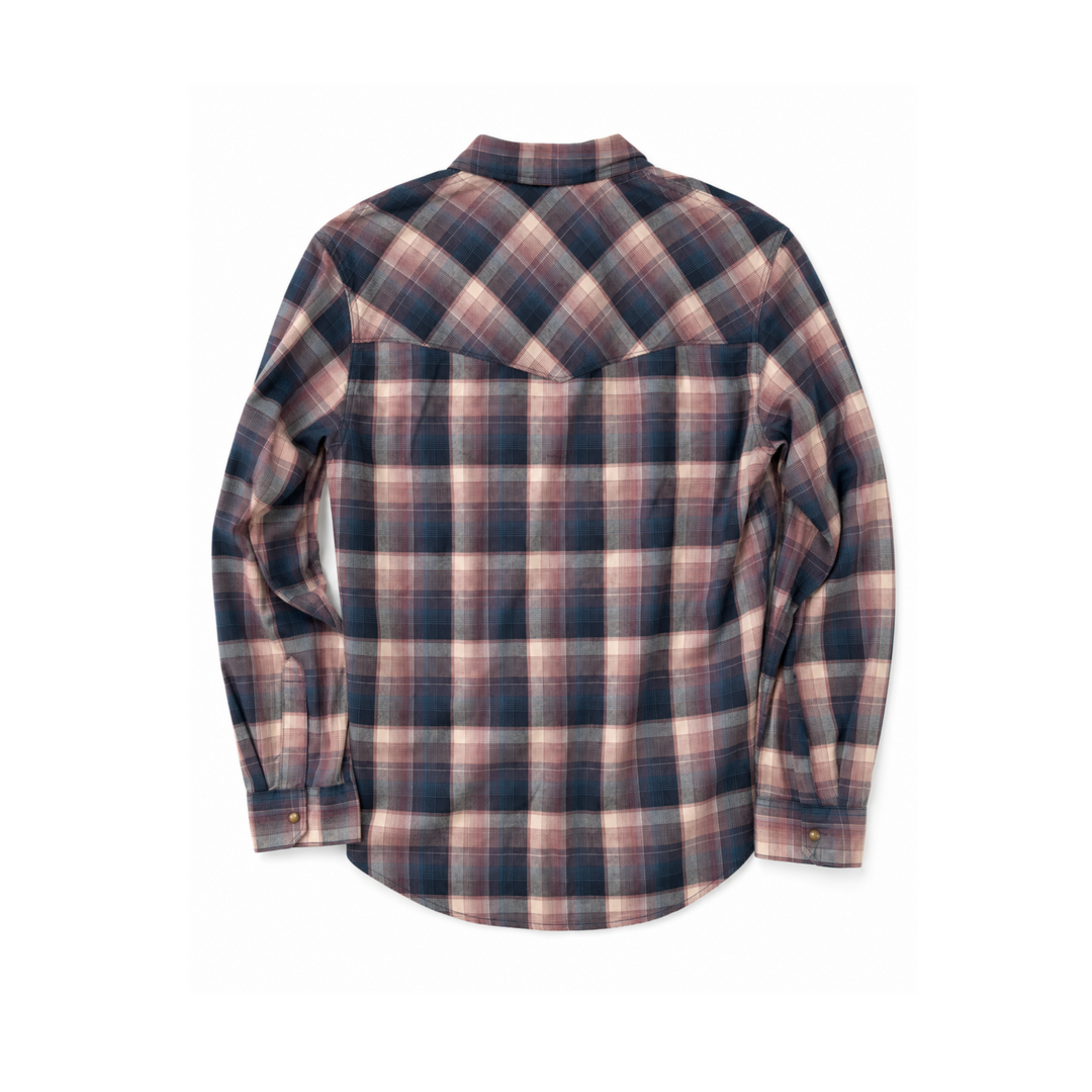 Wrangler Pearl Snap Plaid Western Flannel Shirt