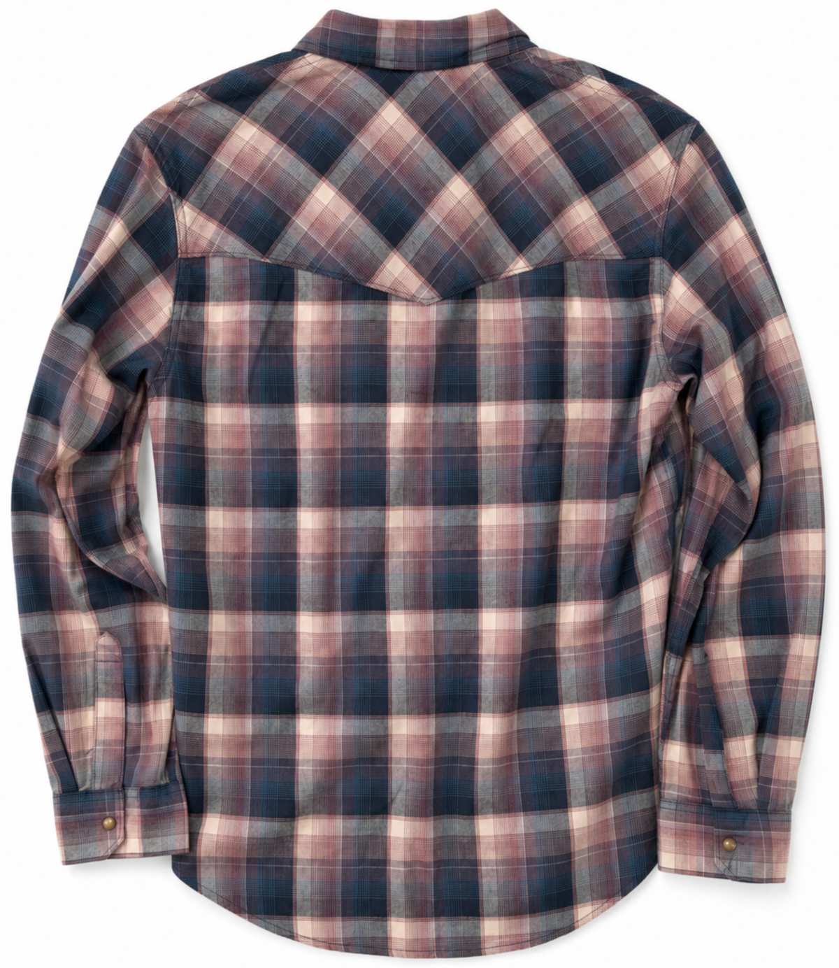 Wrangler Pearl Snap Plaid Western Flannel Shirt
