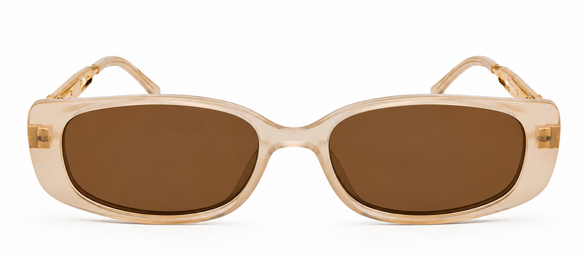 Tan & Gold 'Micro' Sunglasses