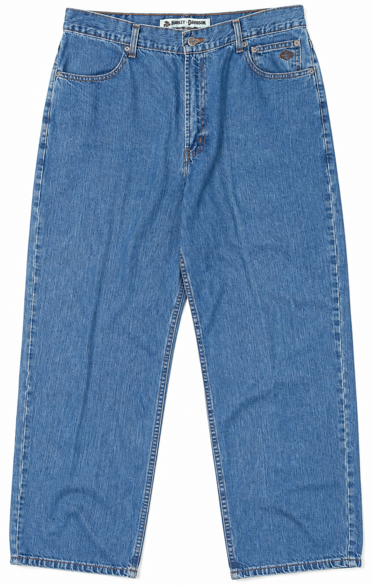 Vintage Harley Davidson Relaxed Fit Medium-Wash Jeans
