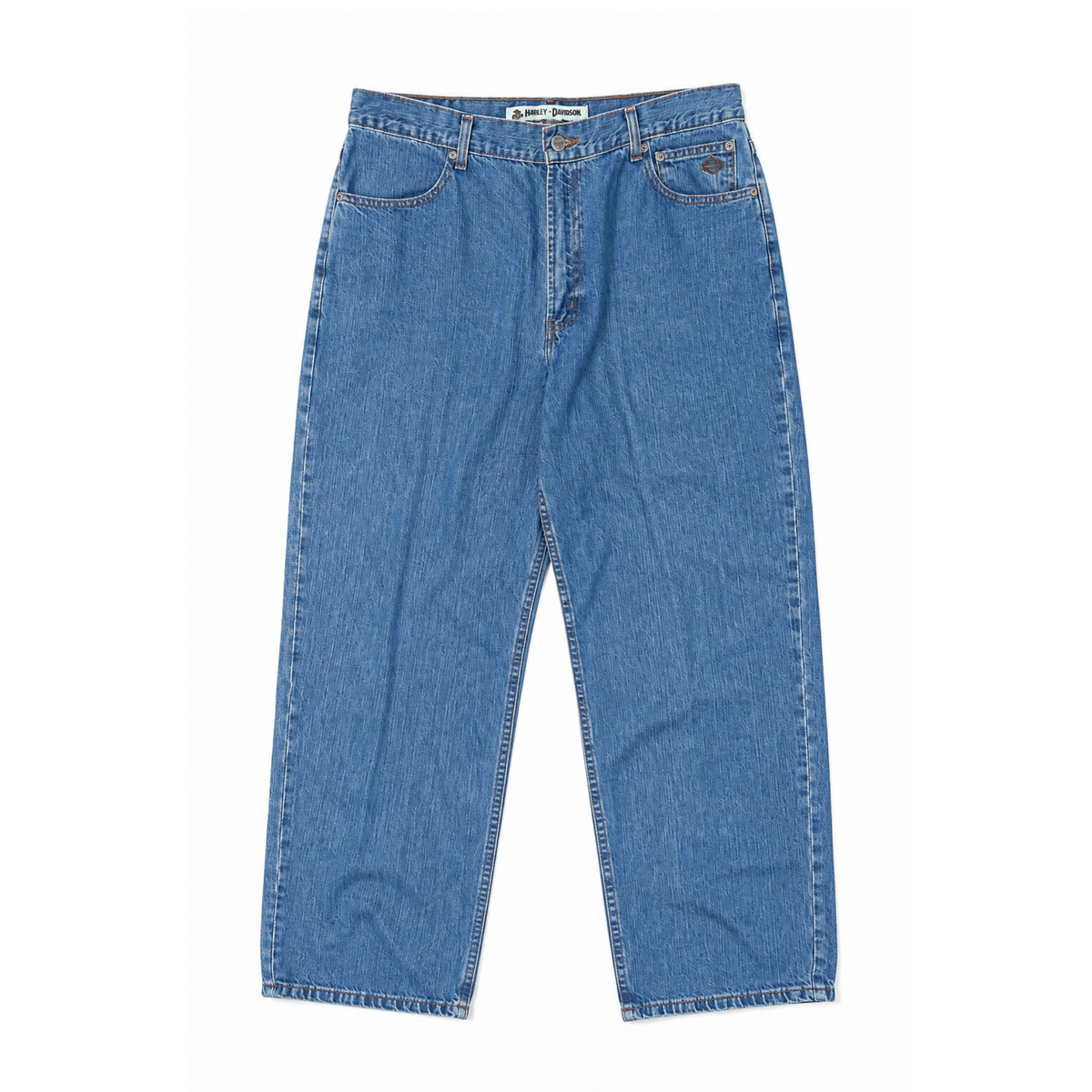 Vintage Harley Davidson Relaxed Fit Medium-Wash Jeans