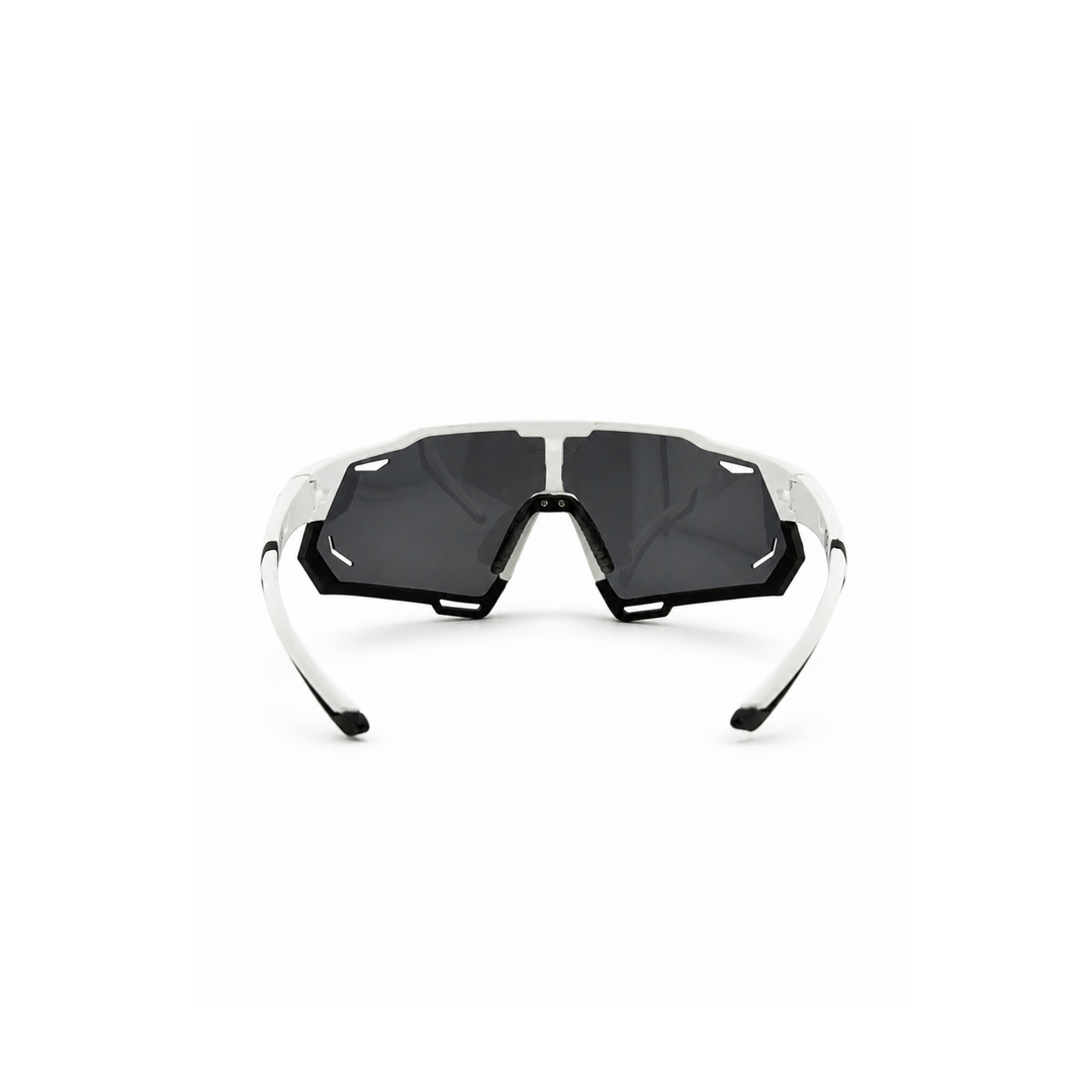 X-Tiger White &amp; Black Smoke Shield Sport Sunglasses