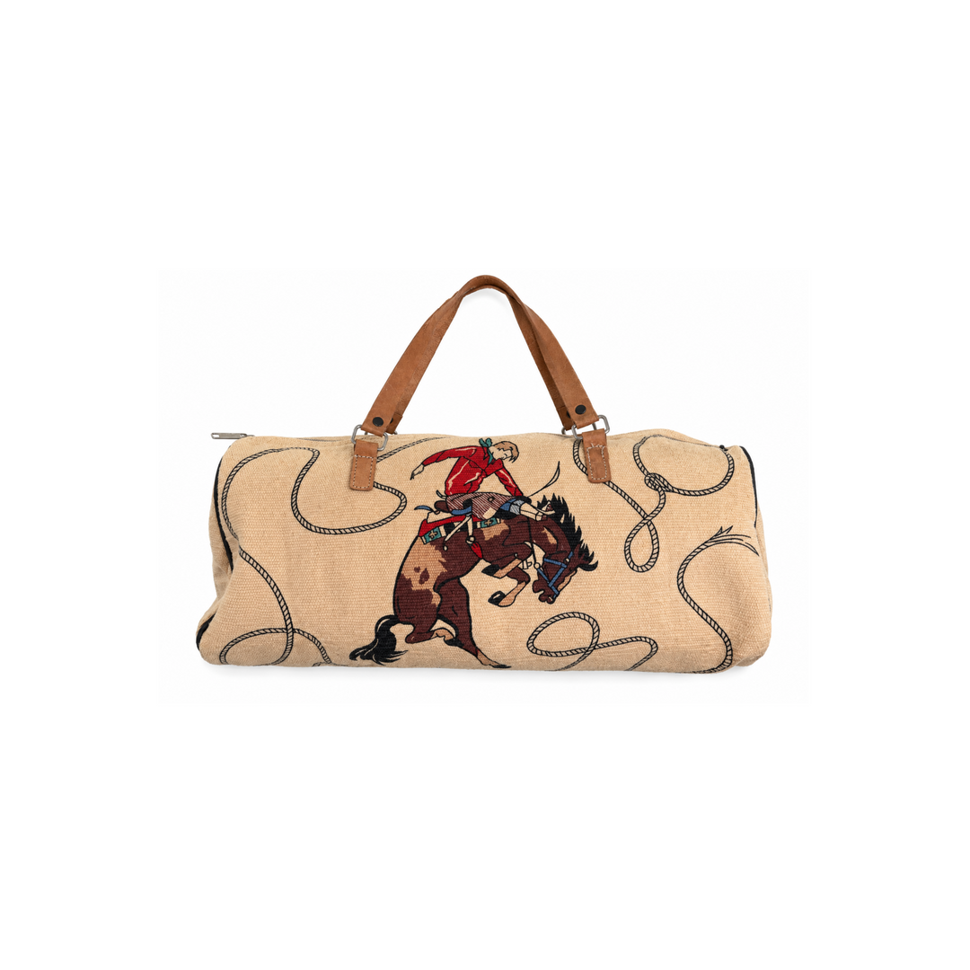 Hand-Stitched Western Rodeo Tote Bag