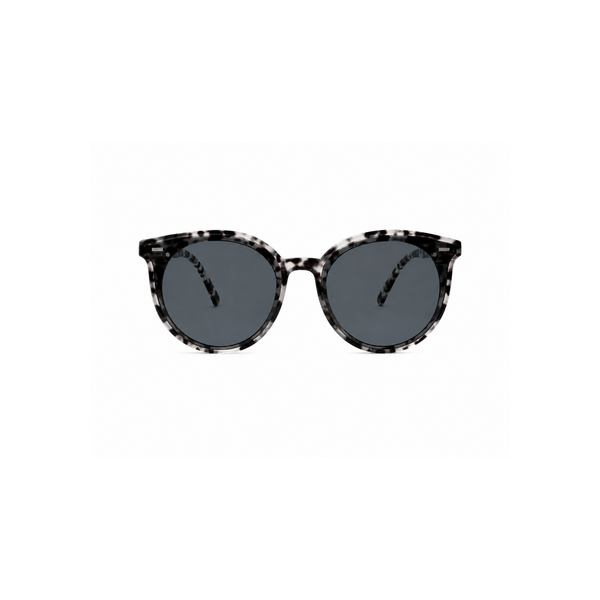 Grey 'Tortoise Shell Round Wayfarer' Sunglasses