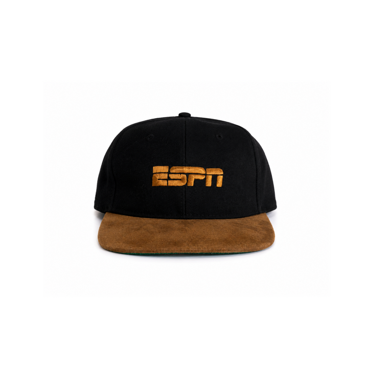 ESPN Black &amp; Tan Suede Brim Snapback
