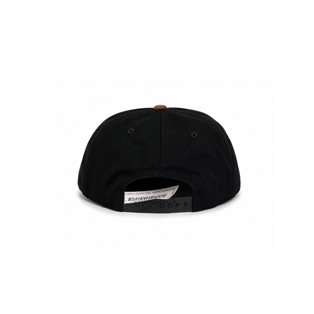 ESPN Black &amp; Tan Suede Brim Snapback