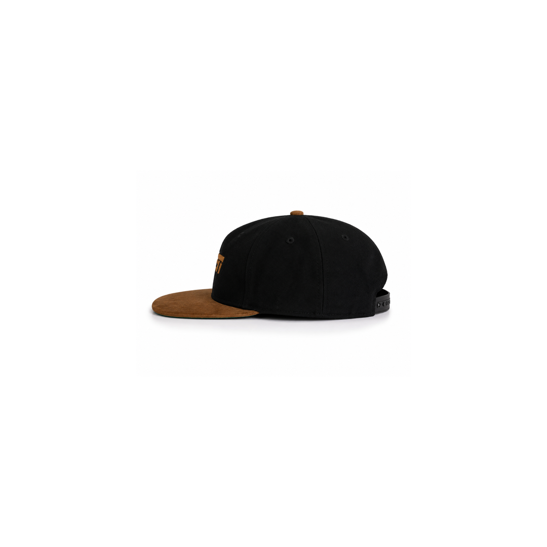 ESPN Black &amp; Tan Suede Brim Snapback