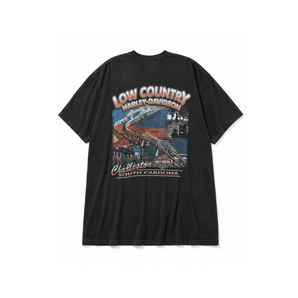 Harley Davidson Black 'Life Begins When You Get One' Graphic T-Shirt