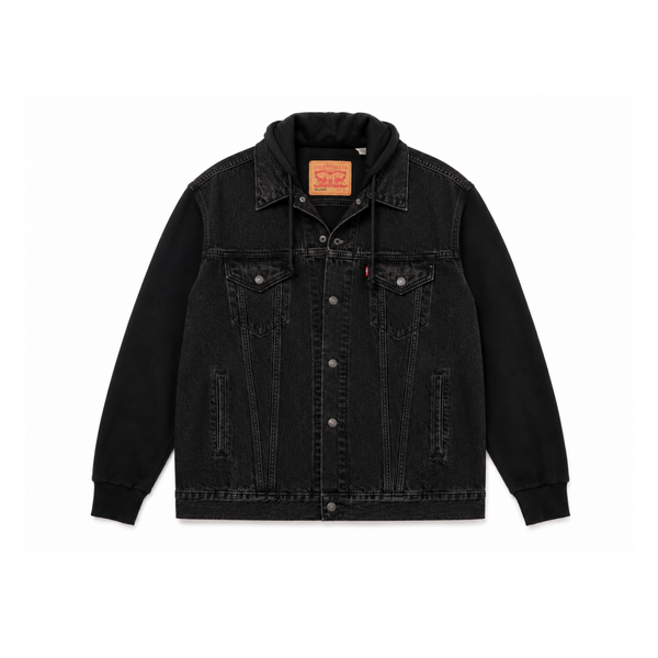 Levi's Black Hooded Sweatshirt/Denim Jacket
