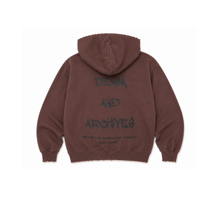 The Overspray Zip Up Hoodie - Tobacco Brown