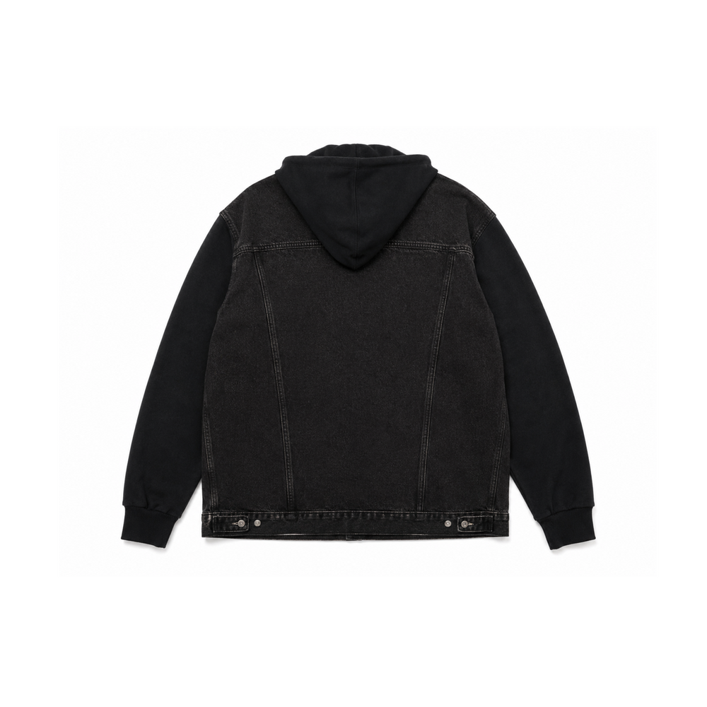 Vintage Levi's Black Hooded Sweatshirt/Denim Jacket