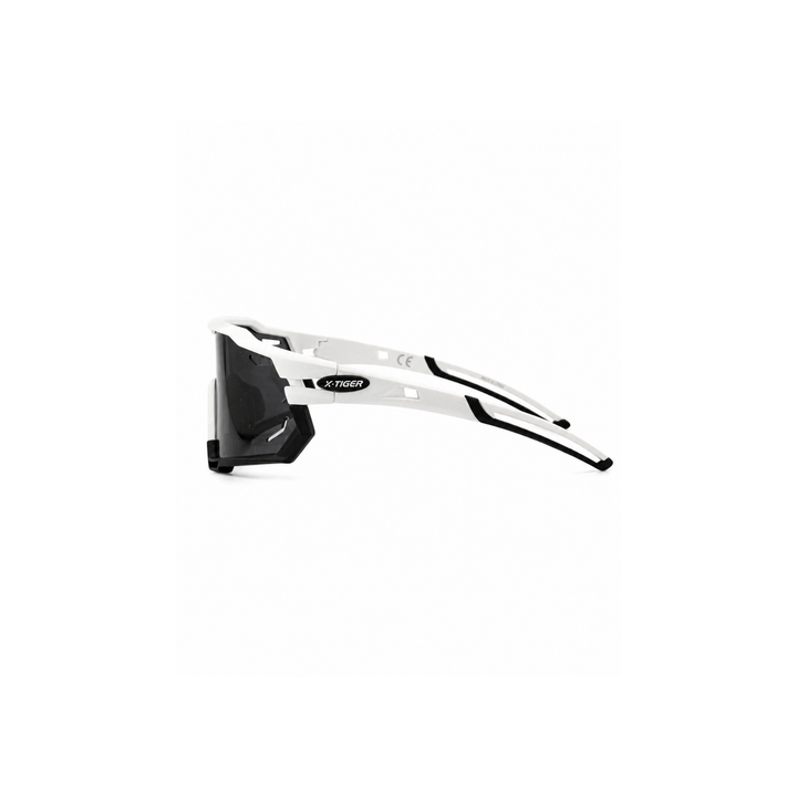 X-Tiger White &amp; Black Smoke Shield Sport Sunglasses