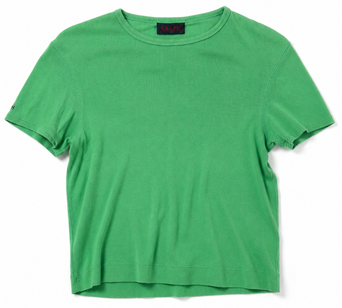 90s Green Cropped Polo Ralph Lauren T-Shirt