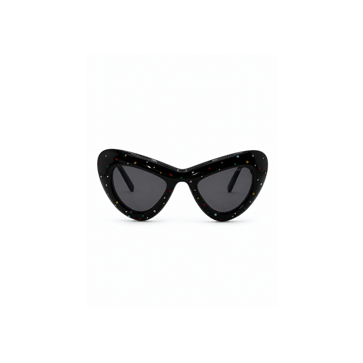 Marc Jacobs Black with Rainbow Sparkles Cat Eye Sunglasses