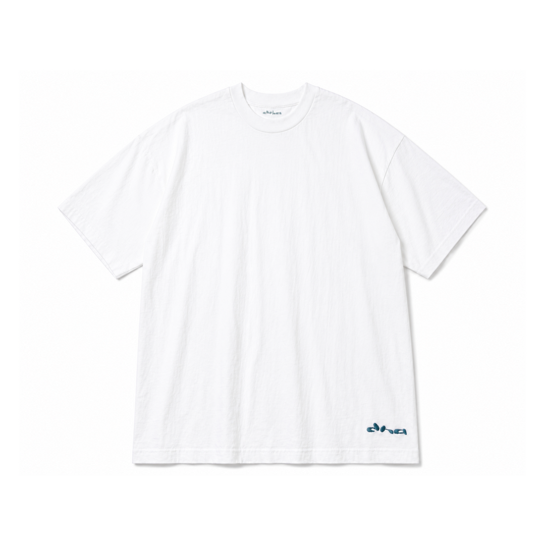 DNA Stitch Cropped T-Shirt - Chalk