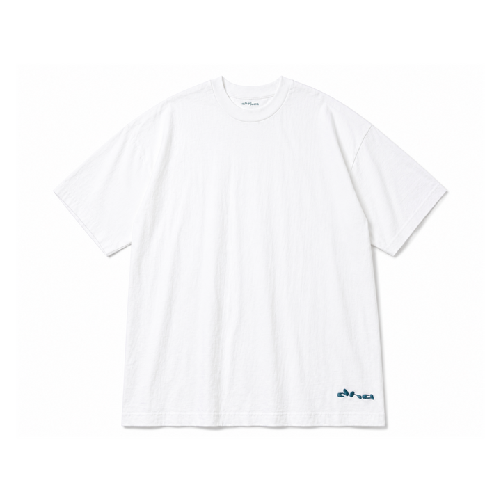 DNA Stitch Cropped T-Shirt - Chalk