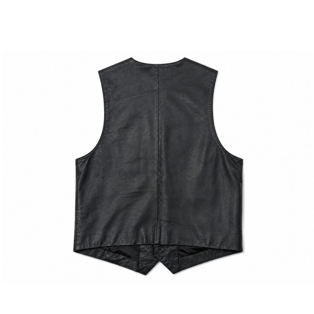 Vintage Composition Black Leather Vest