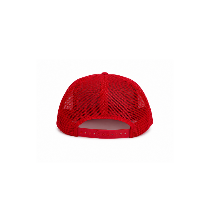Vintage Red Construction Worker Trucker Hat