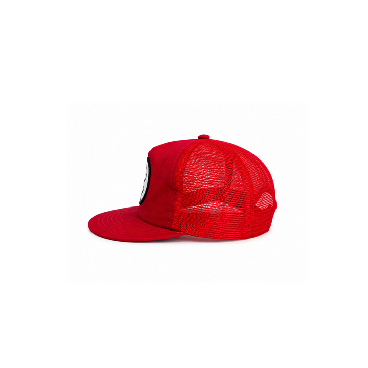 Vintage Red Construction Worker Trucker Hat