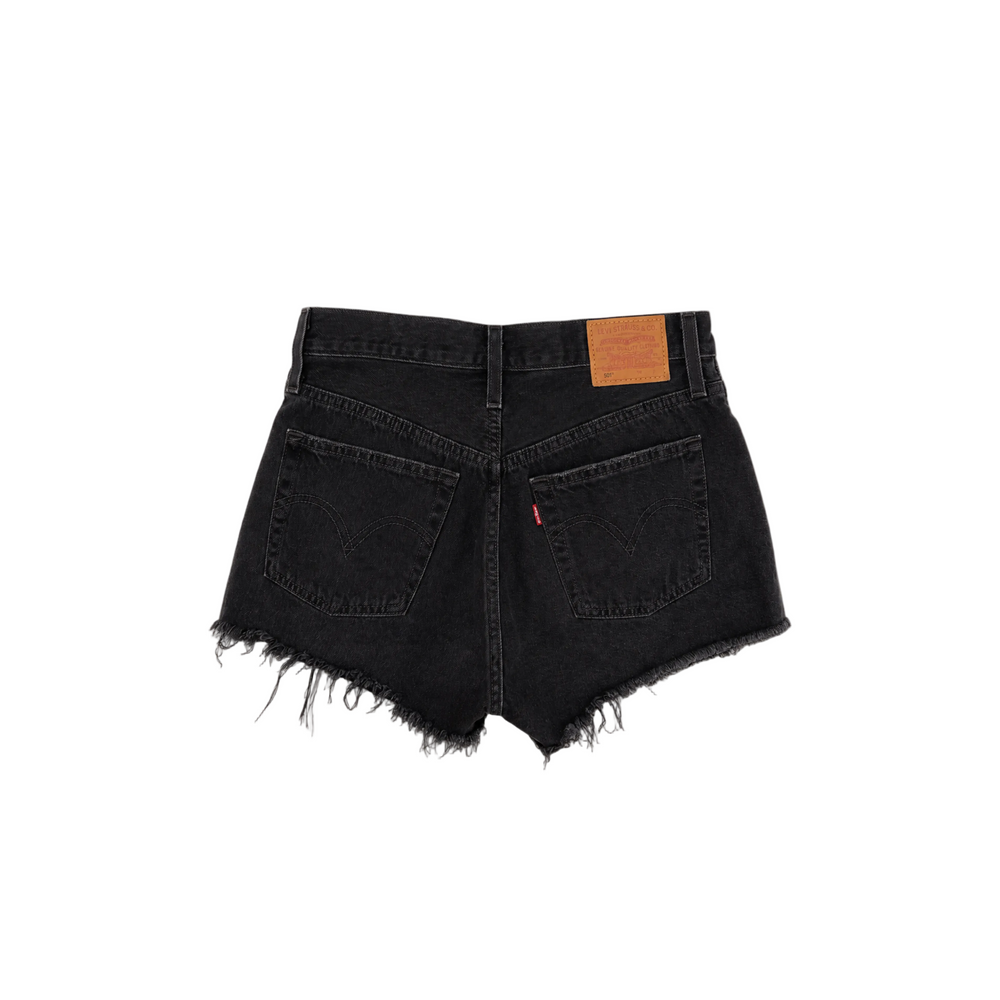 Levi's Black Distressed Cutoff Denim Shorts