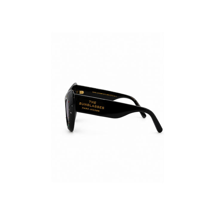 Marc Jacobs Black with Rainbow Sparkles Cat Eye Sunglasses